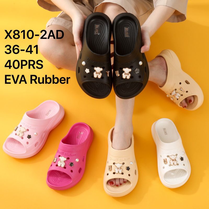 Sandal Nagita Sandal Fuji EVA RUBBER Wedges Slop Import