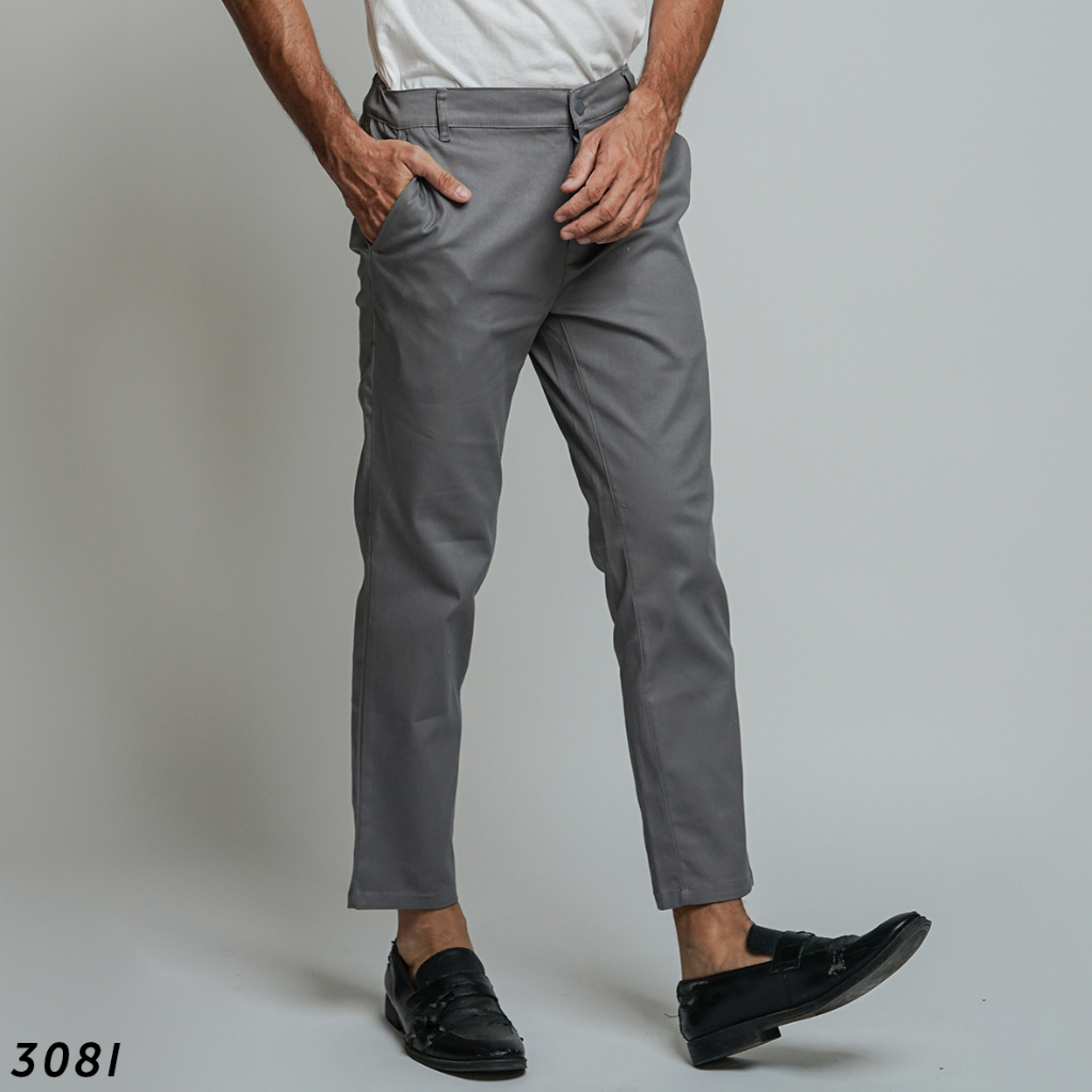 HSRM Celana Gallen Ankle Pants Ligt Grey 308 I | Celana Chinos Ankle Pants Slimfit