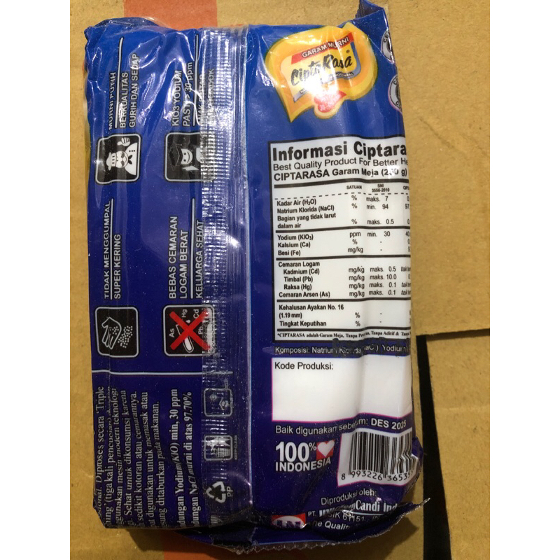 GARAM Konsumsi 3000 Beryodium 250 Gr