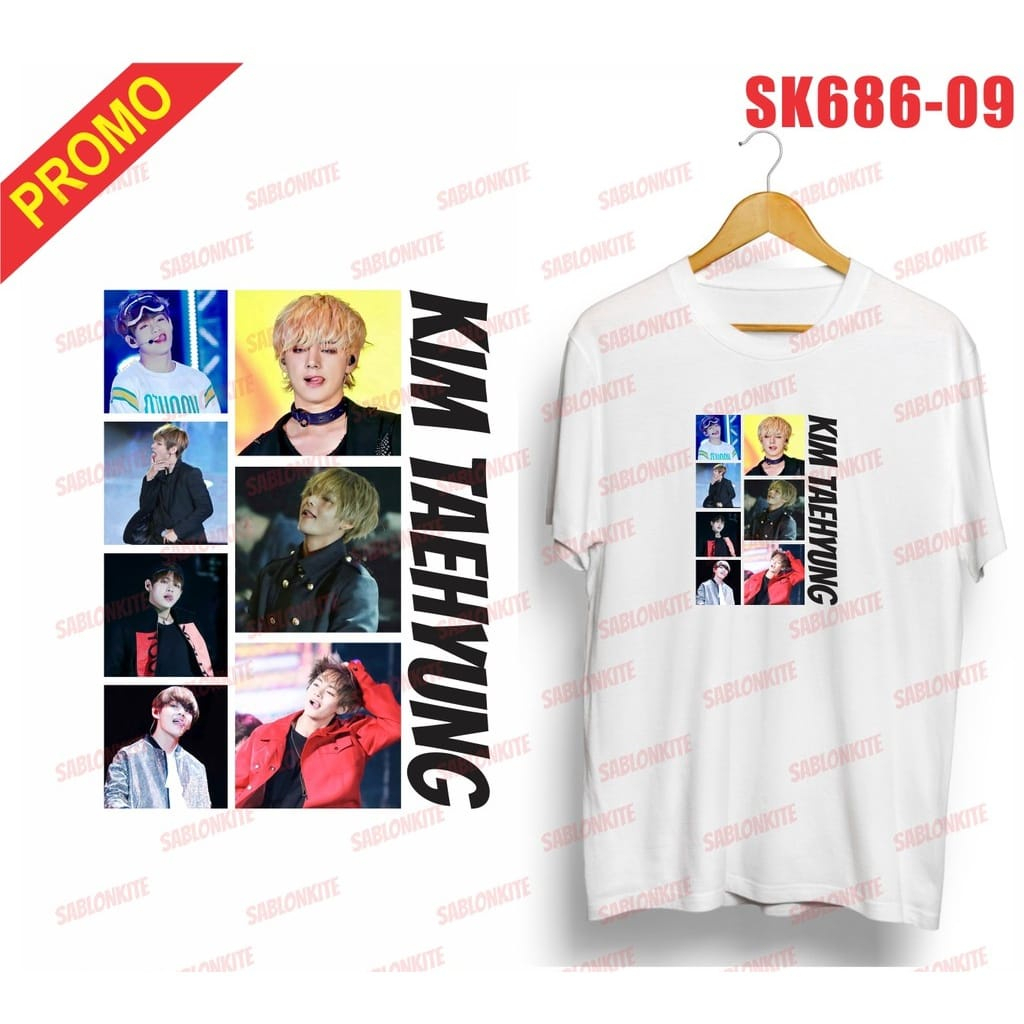 (SK686-10) BAJU KAOS BTS KIM TAEHYUNG PHOTO