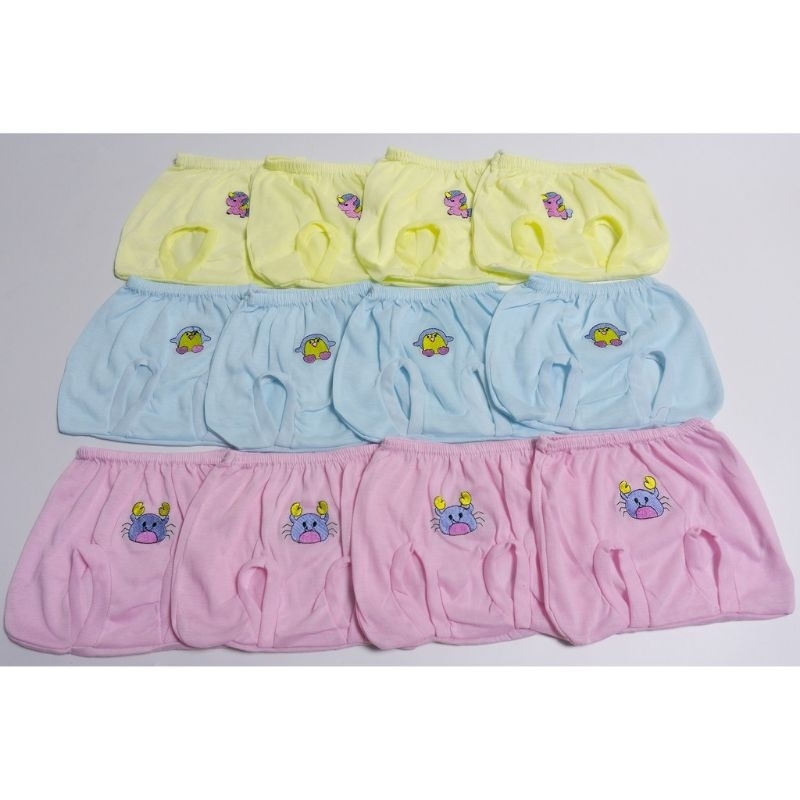celana pop bordir kacamata bayi 0-12 bulan isi 3 pcs
