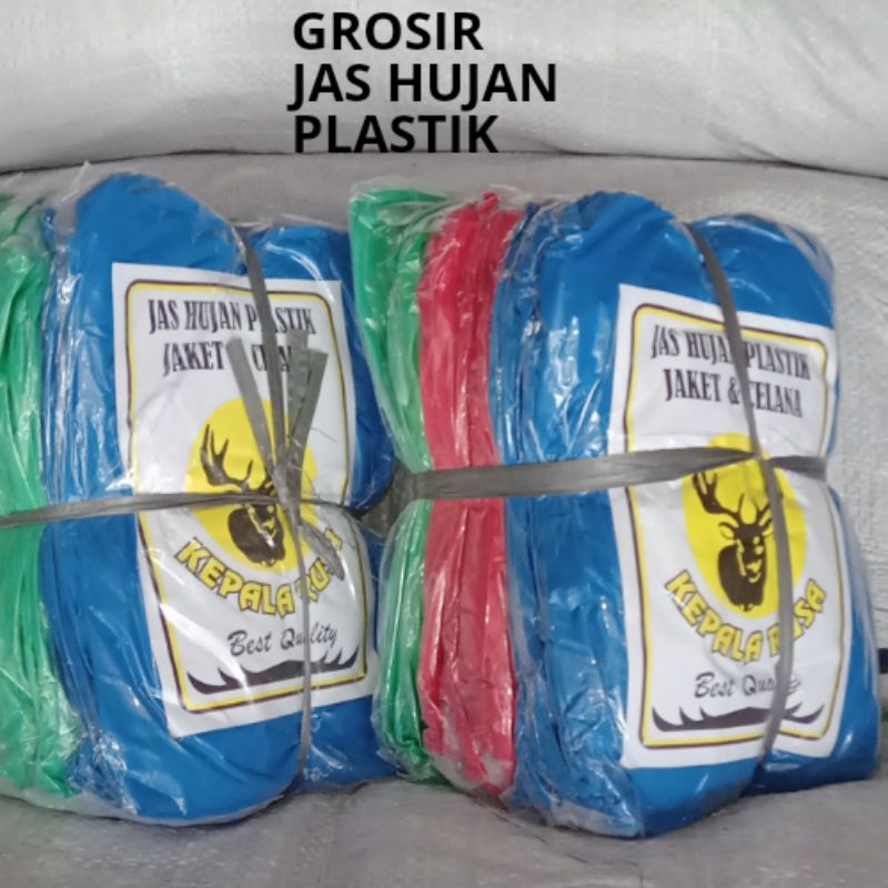 GROSIR 12 PASANG JAS HUJAN PLASTIK JAS HUJAN PLASTIK JAS HUJAN SETELAN