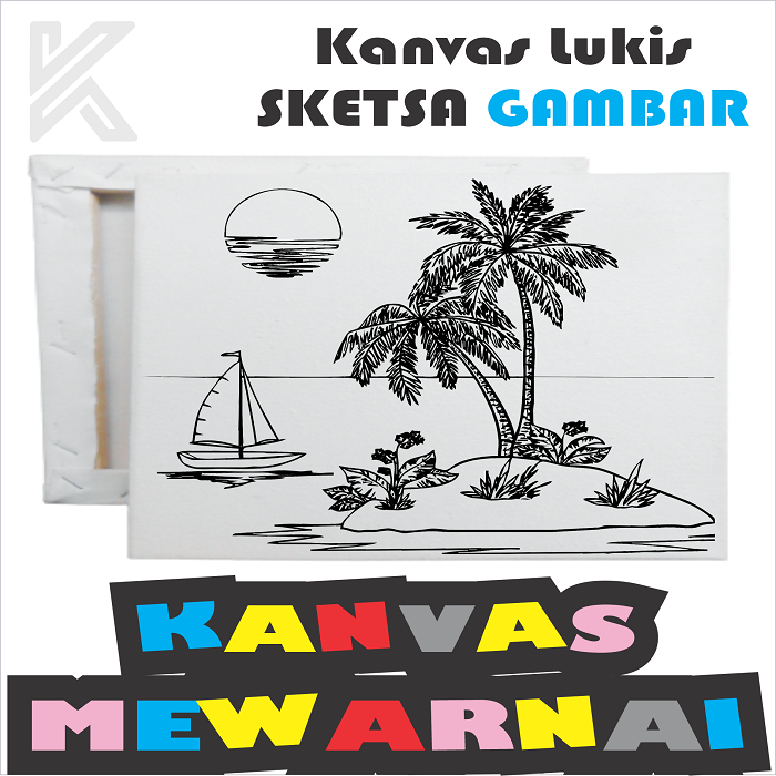 

kanvas lukis sketsa 20x30 cm/berkualitas/canvas painting