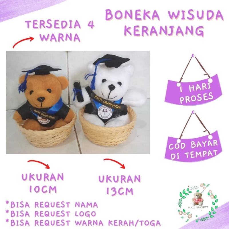 	 Boneka Wisuda Keranjang	