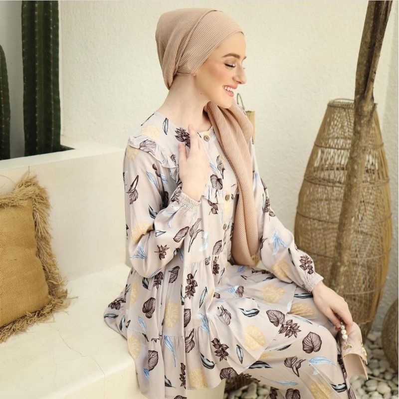 [ Siap Kirim ] Pajamas Wanita | Baju Tidur | One Set | Comfortable Hijab