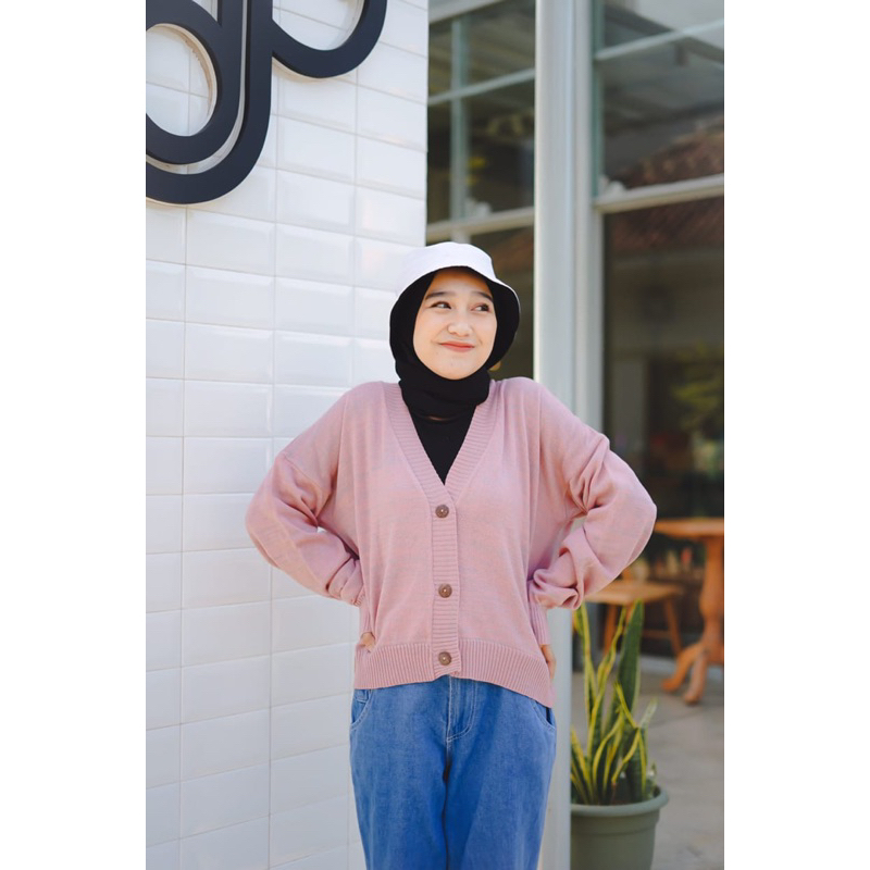 Yenni Cardy || Cardigan || Kardigan lengan balon || kardigan Rajut || Rajut premium
