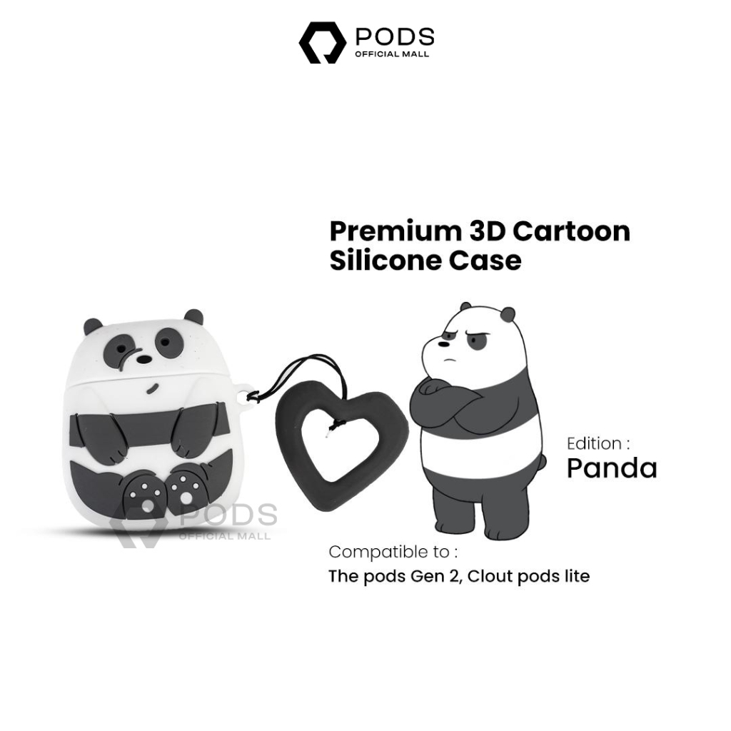 Case / Casing Airpods Gen 2 Premium 3D Cartoon Silicone Case By Pods Indonesia