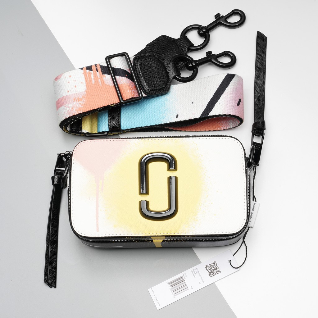 TAS WANITA THE white multi rainbow CROSSBODY TAS SELEMPANG SHOULDER BAG / TAS KULIT WANITA / CAMERA BAG