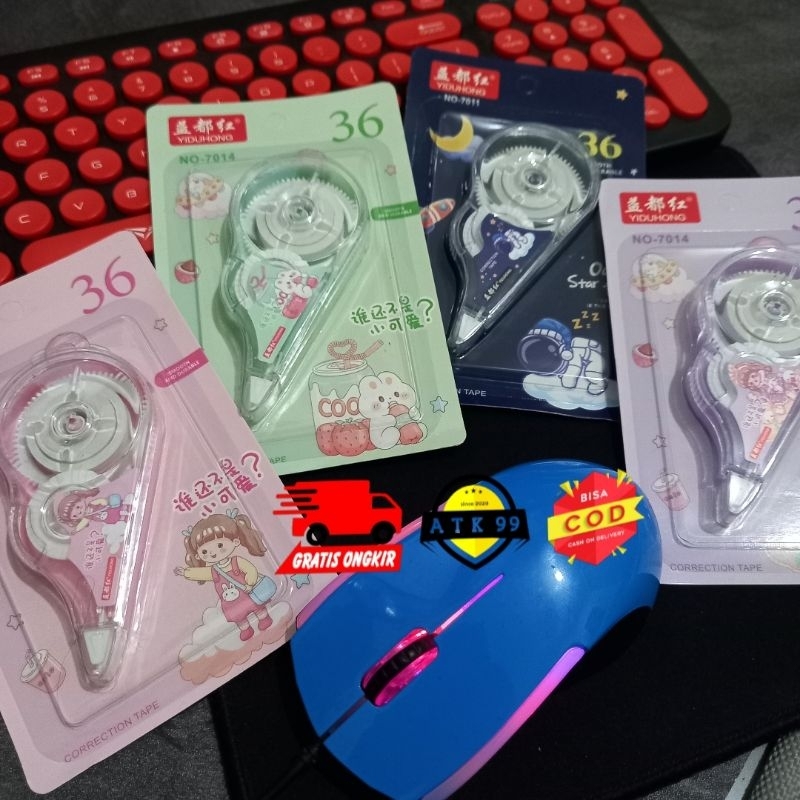 

1609HONG -TIPE EX Kertas Isi 12/correction Tape/penghapus pulpen/tipex/tipe x pita