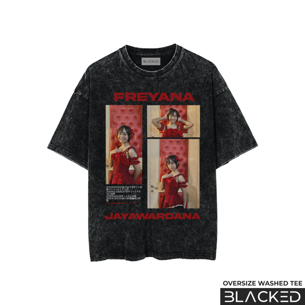 KAOS FREYANA JAYAWARDANA JKT48 OVERSIZE / STONEWASH / OVERSIZED WASHED TEES / BAJU OVER SIZE JKT48 F