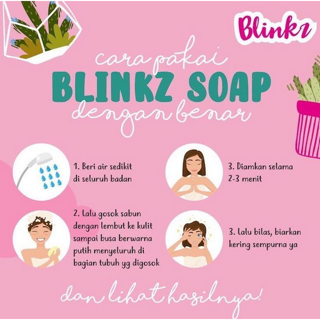 [READY] BLINKZ SOAP SABUN PEMUTIH BADAN BY BLINKZ MENCERAHKAN KULIT TUBUH DAN WAJAH