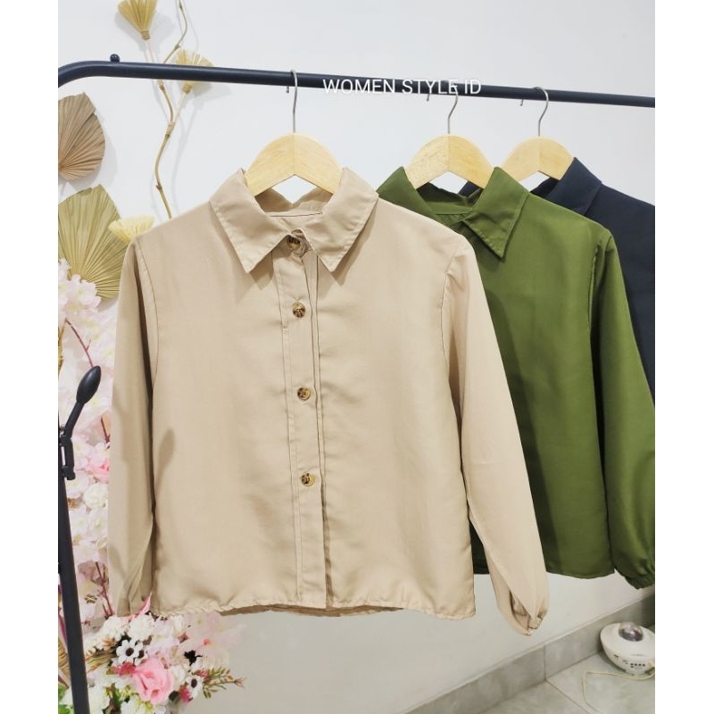 Baju Wanita Lengan Panjang ZEFANYA  Baju Hem