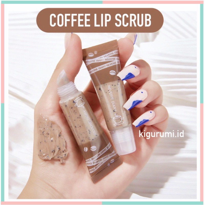 Mixiu scrub. REVERIE DIARY Coffee Lip Scrub. Pemerah bibir ,Pelembab bibir Mengatasi bibir pecah-pecah