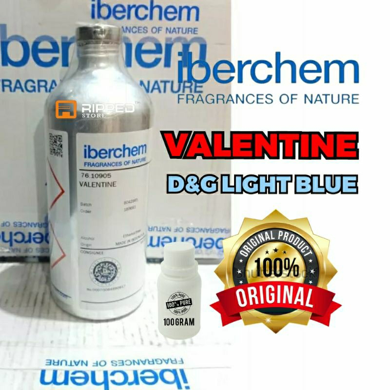 (100 ML) VALENTINE BIBIT PARFUM MURNI DG LIGHT BLUE BY IBERCHEM ORIGINAL