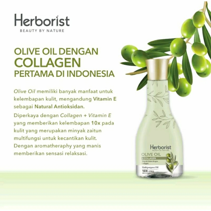 HERBORIST MINYAK ZAITUN + COLLAGEN | 150 ML | 75 ML | BPOM