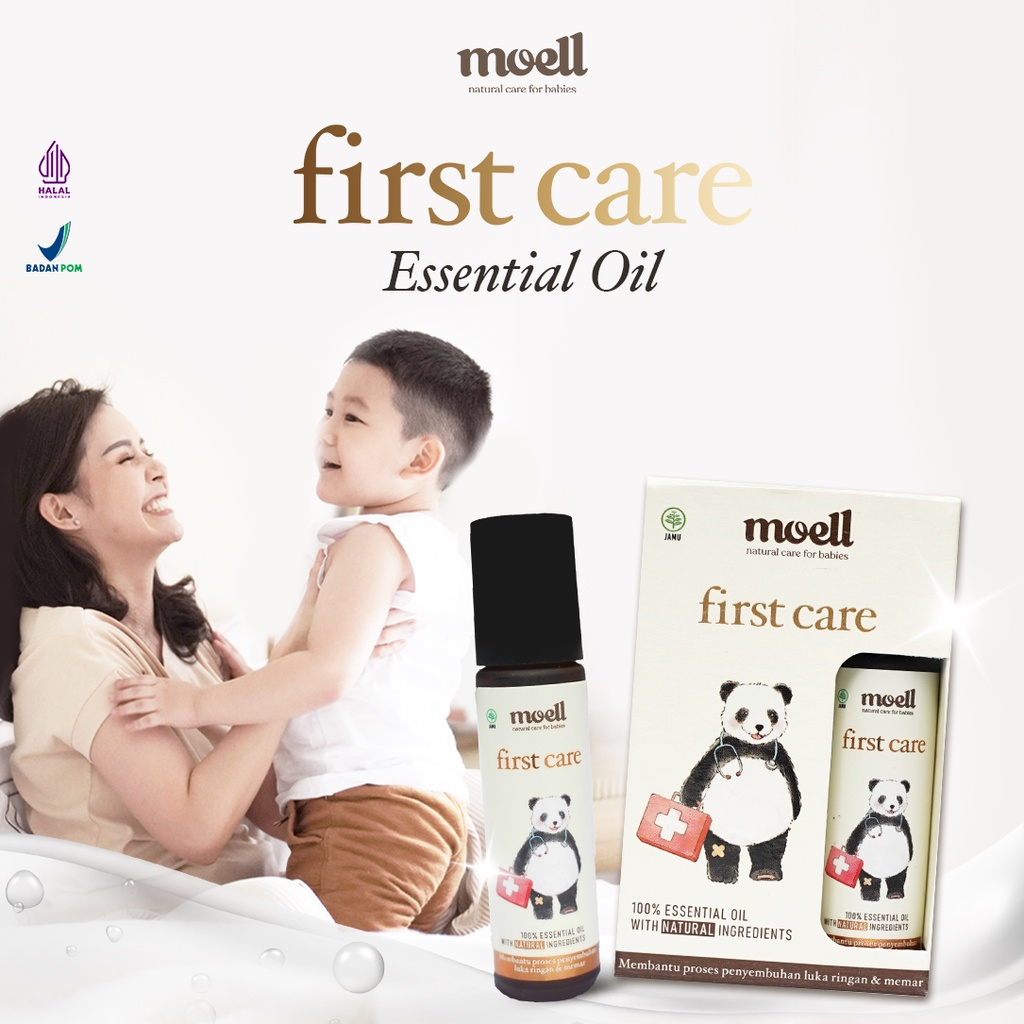 Moell First Care Natural Essential Oil / Untuk Luka Memar &amp; Bengkak / BPOM