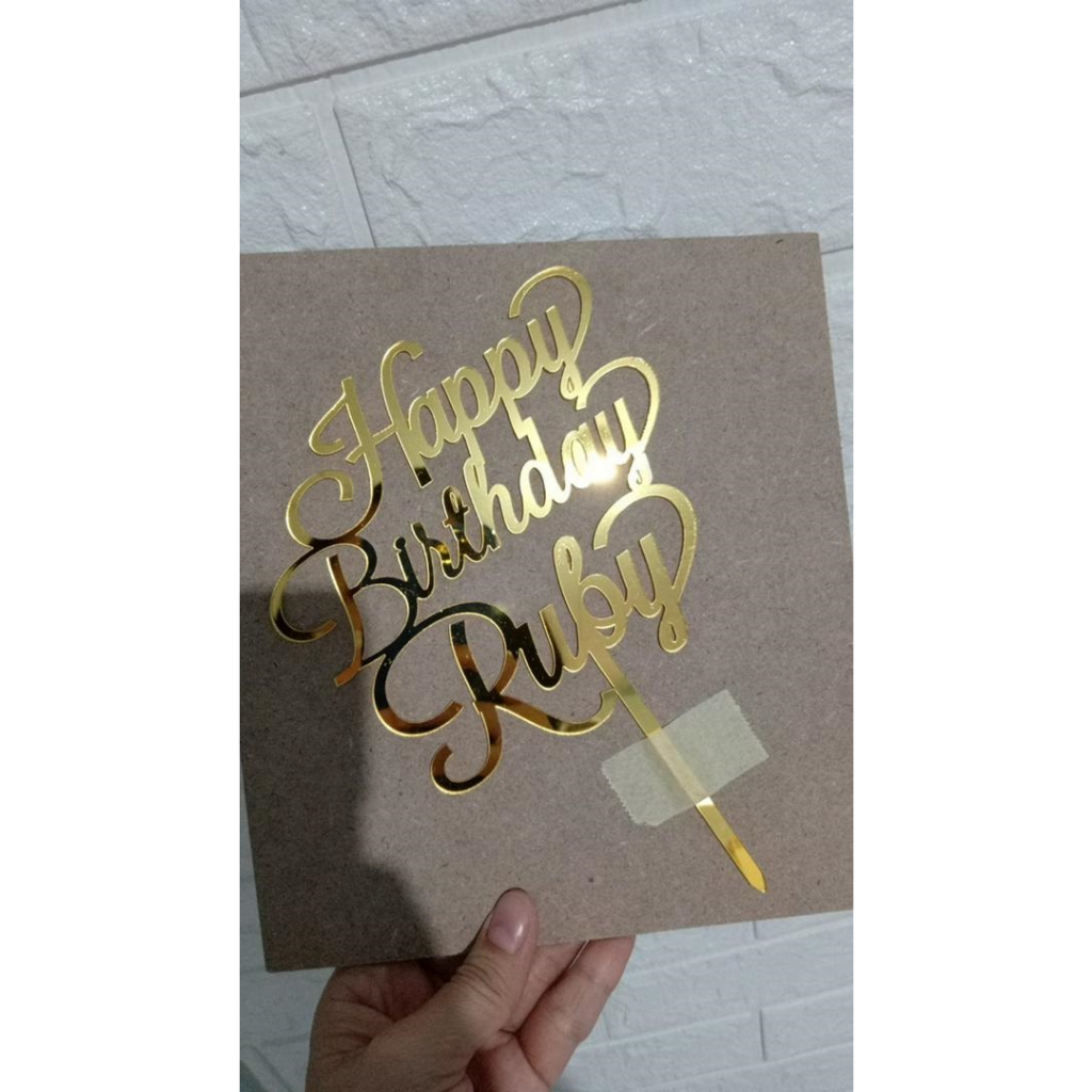 

Topper Akrilik | Hiasan Kue | Bisa Custom Tulisan
