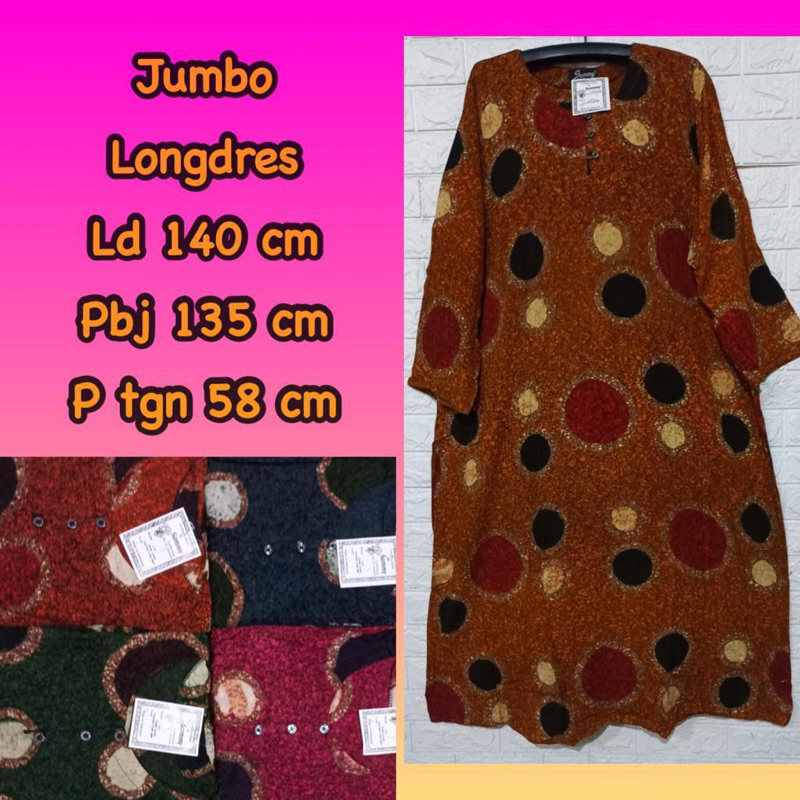 Daster Jumbo batik Sammy long dress kekinian