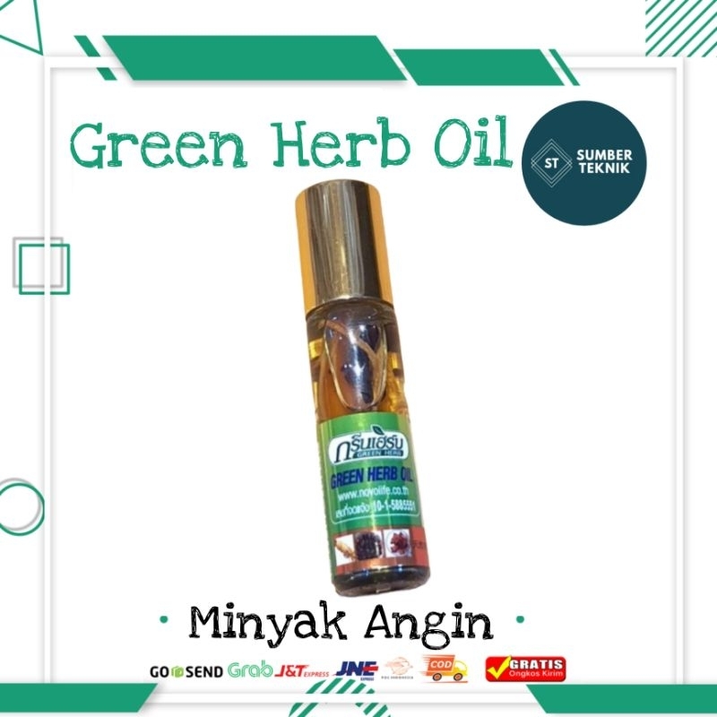 MINYAK ANGIN GREEN HERB OIL ORIGINAL THAILAND