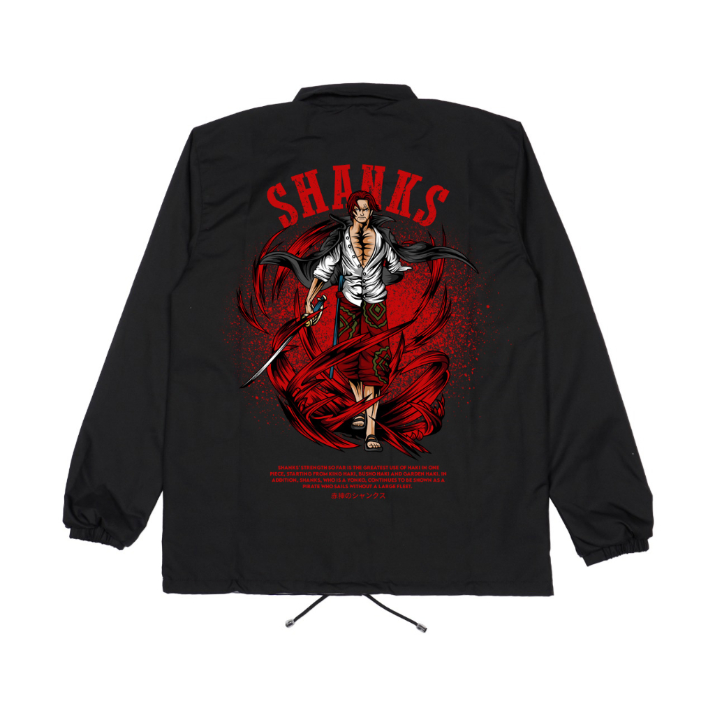 Afterrisen Jaket Coach Anime One Piece Shanks