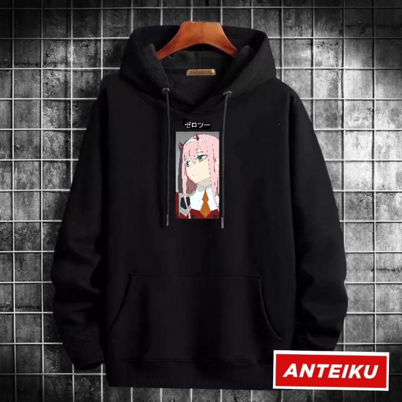 Sweater Hoodie Anime Darling In The Franxx Zero Two Pria Wanita Fleece Tebal Premium M-XXL