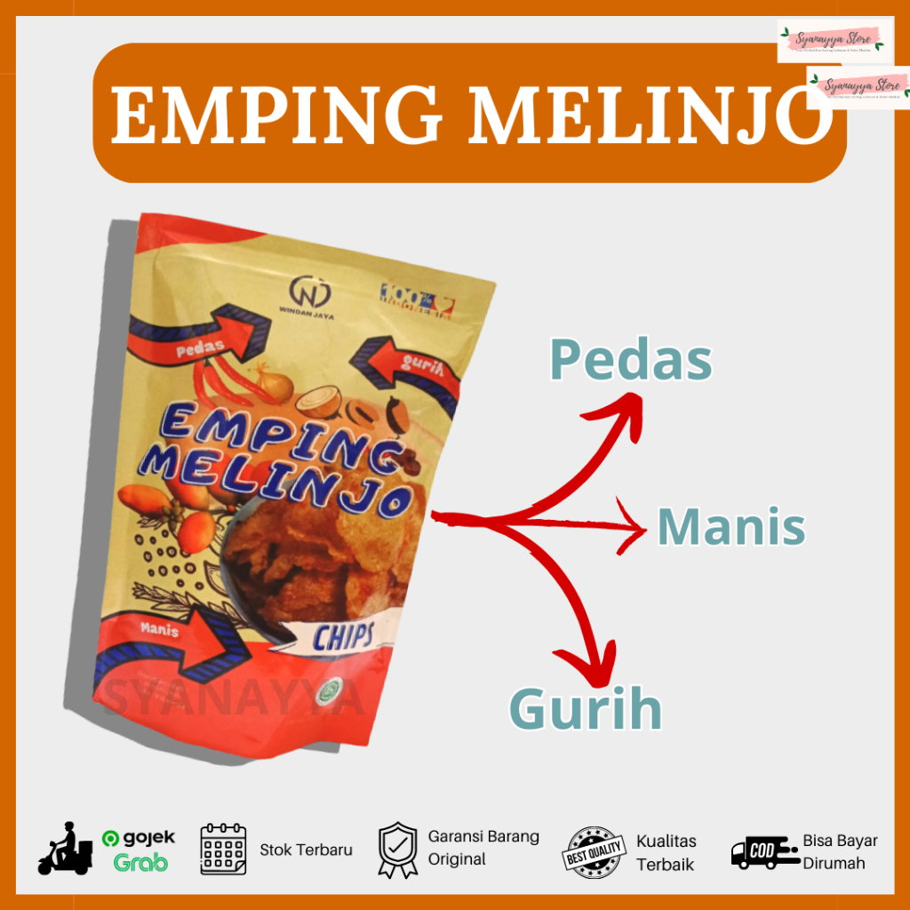 

PROMO EMPING MELINJO PEDAS MANIS 200gr KERIPIK MELINJO MAKANAN RINGAN PEDAS MANIS CHIPS