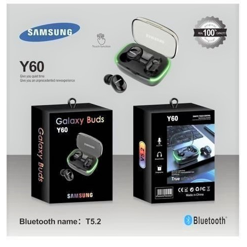 Earphone Bluetooth tws Y60 wireless Headset Bluetooth SAMSUNG