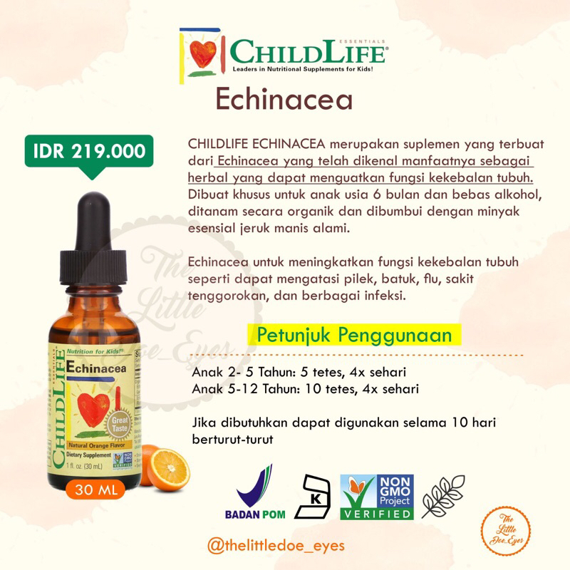 [READY] Childlife Echinacea BPOM - Exp 2025