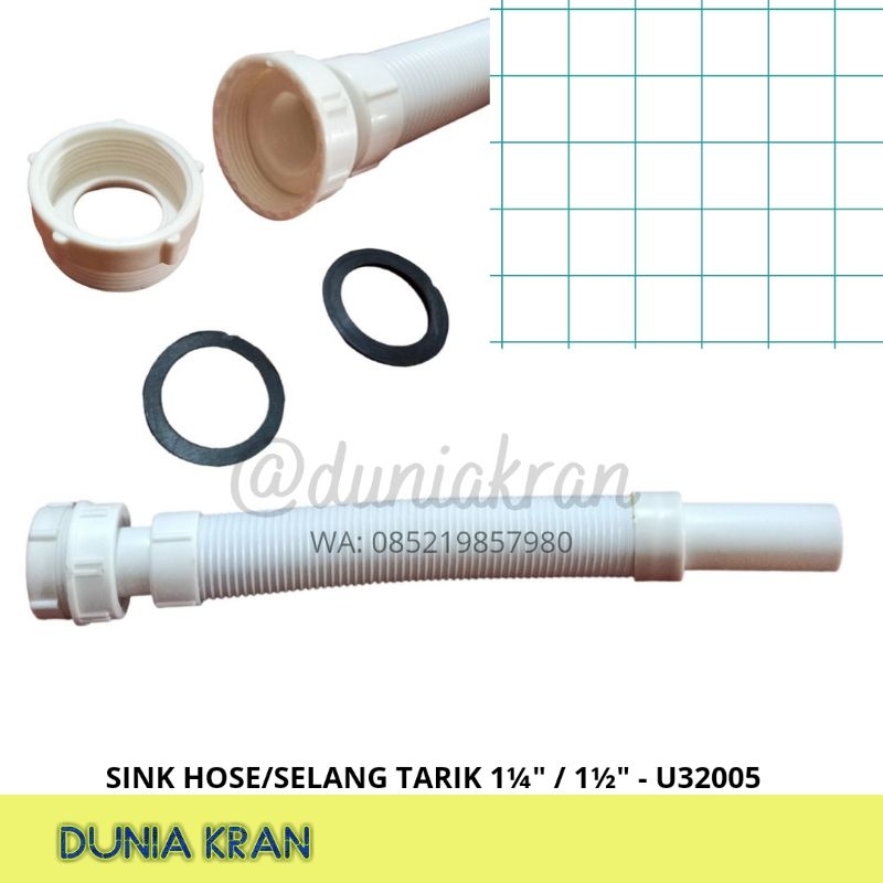 SINK HOSE FLEXIBLE 1¼" & 1½" SELANG PEMBUANGAN WASTAFEL / SELANG TARIK BCP