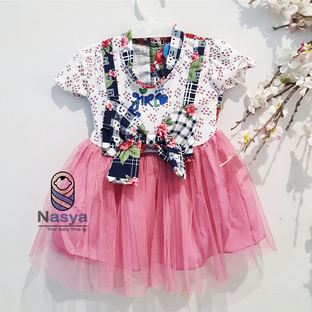 [KK-008] Setelan baju Anak Bayi Perempuan 3-12 bulan tangan rumbai