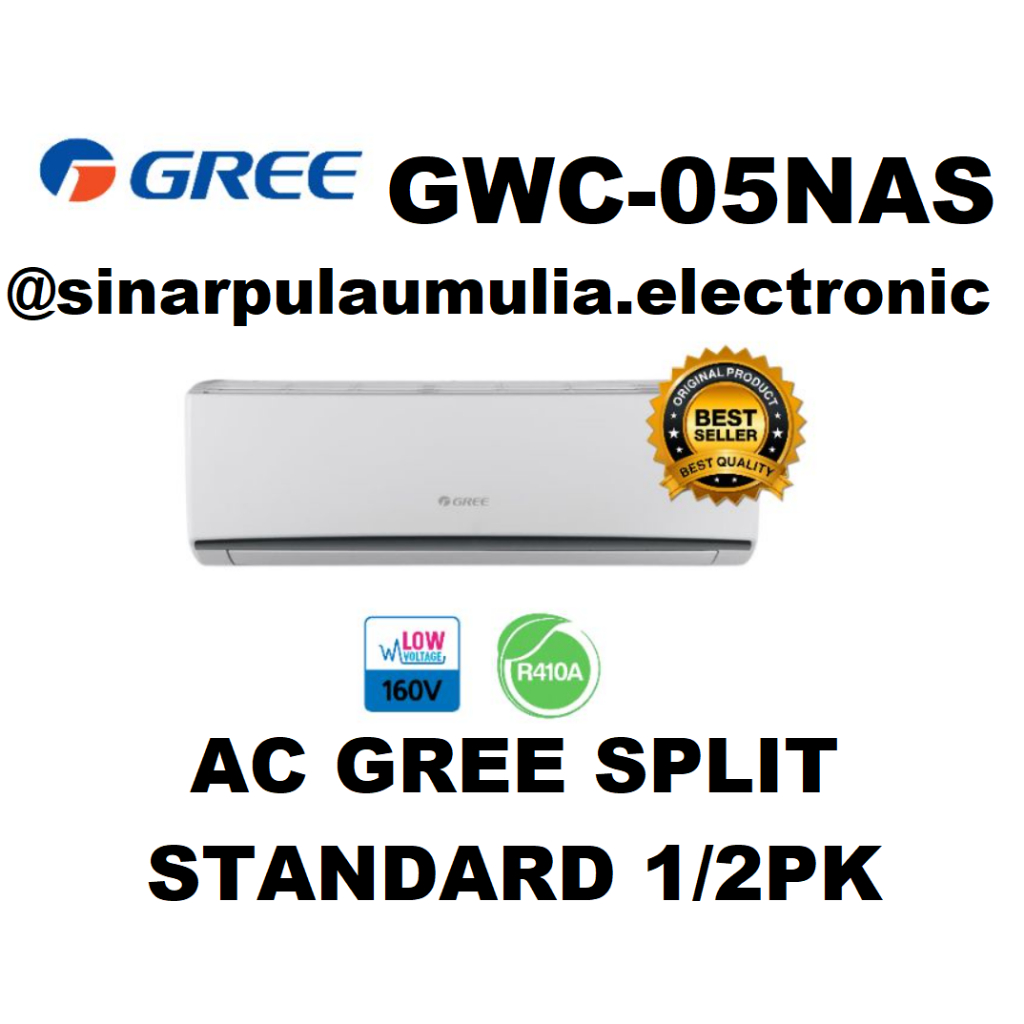 GREE AC Split Standard 1/2 PK - GWC05NAS / GWC 05 NAS / 05NAS / GWC05 / GWC 05NAS