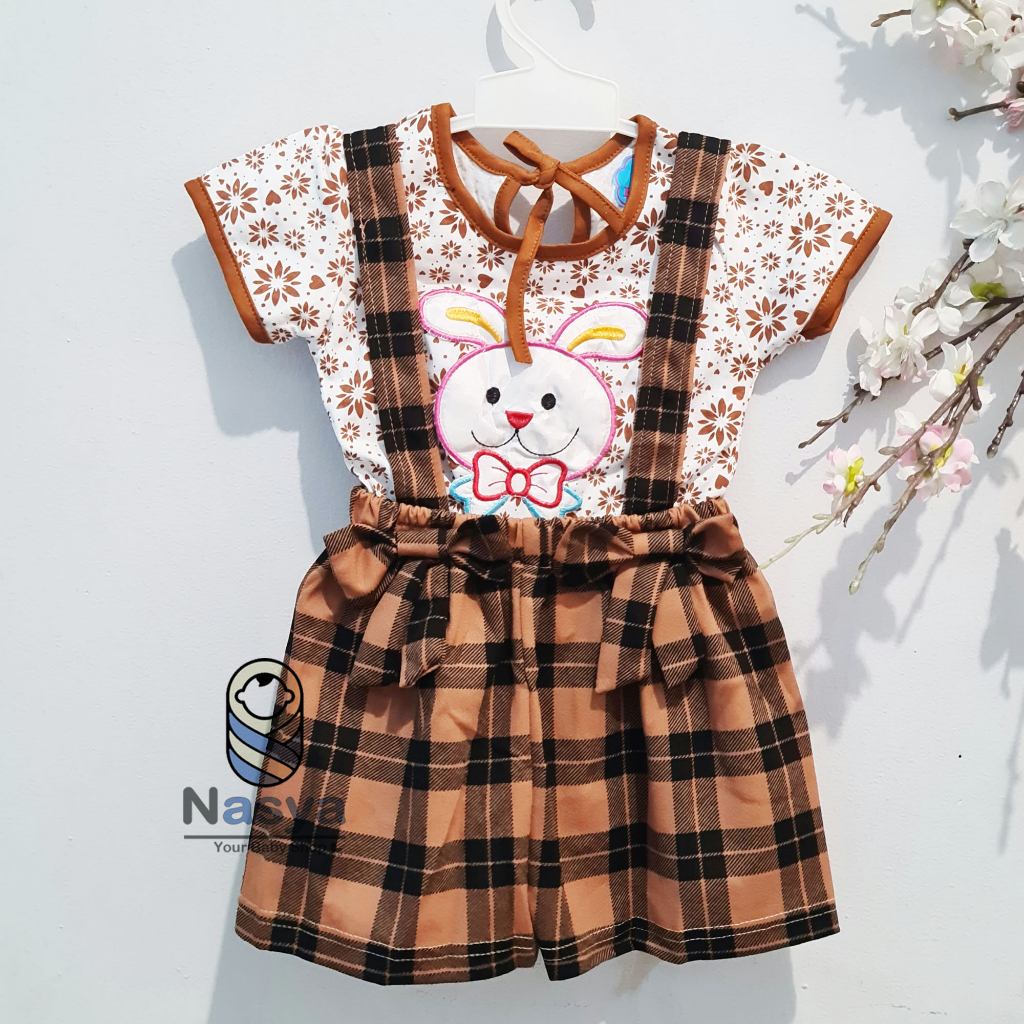 [KK-007] Setelan pendek anak overall celana motif CARTOON murah (3-12 bulan)