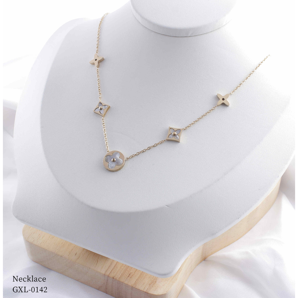 Kalung Titanium Permata Cantik Perhiasan Fashion 0142/9014