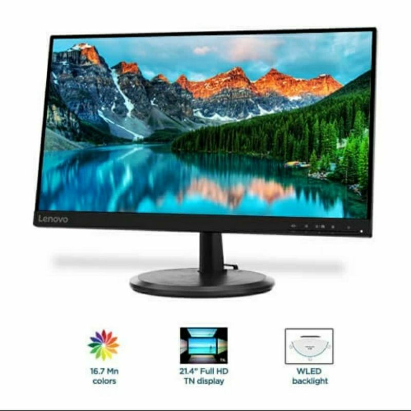 Led monitor Lenovo D22-20 22 inc 75Hz fullhd resolusi1920x1080p+Hdmi mantap