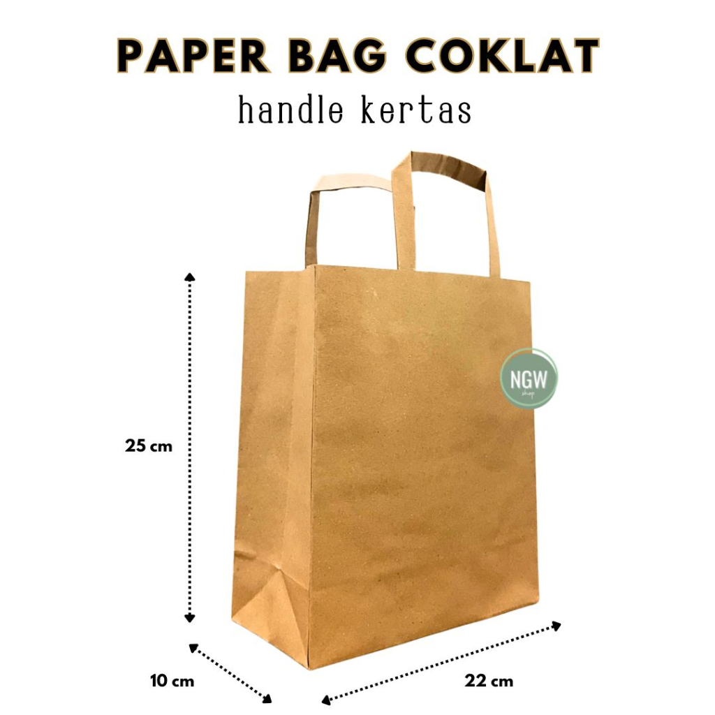 Paperbag coklat handle kertas