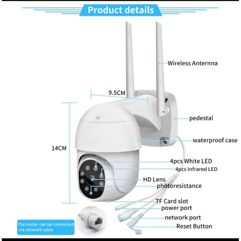 New IP Camera 1080P HD V380 Pro 8mp CCTV Wifi Outdoor Wireless Kamera