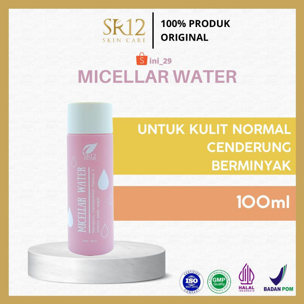 MICELLAR WATER SR12 / PEMBERSIH MAKE UP