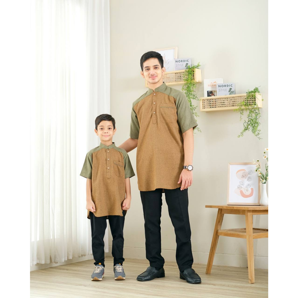 Hamasah Kurta - Koko Kids Lengan Pendek Model Casual Premium by Riskirich