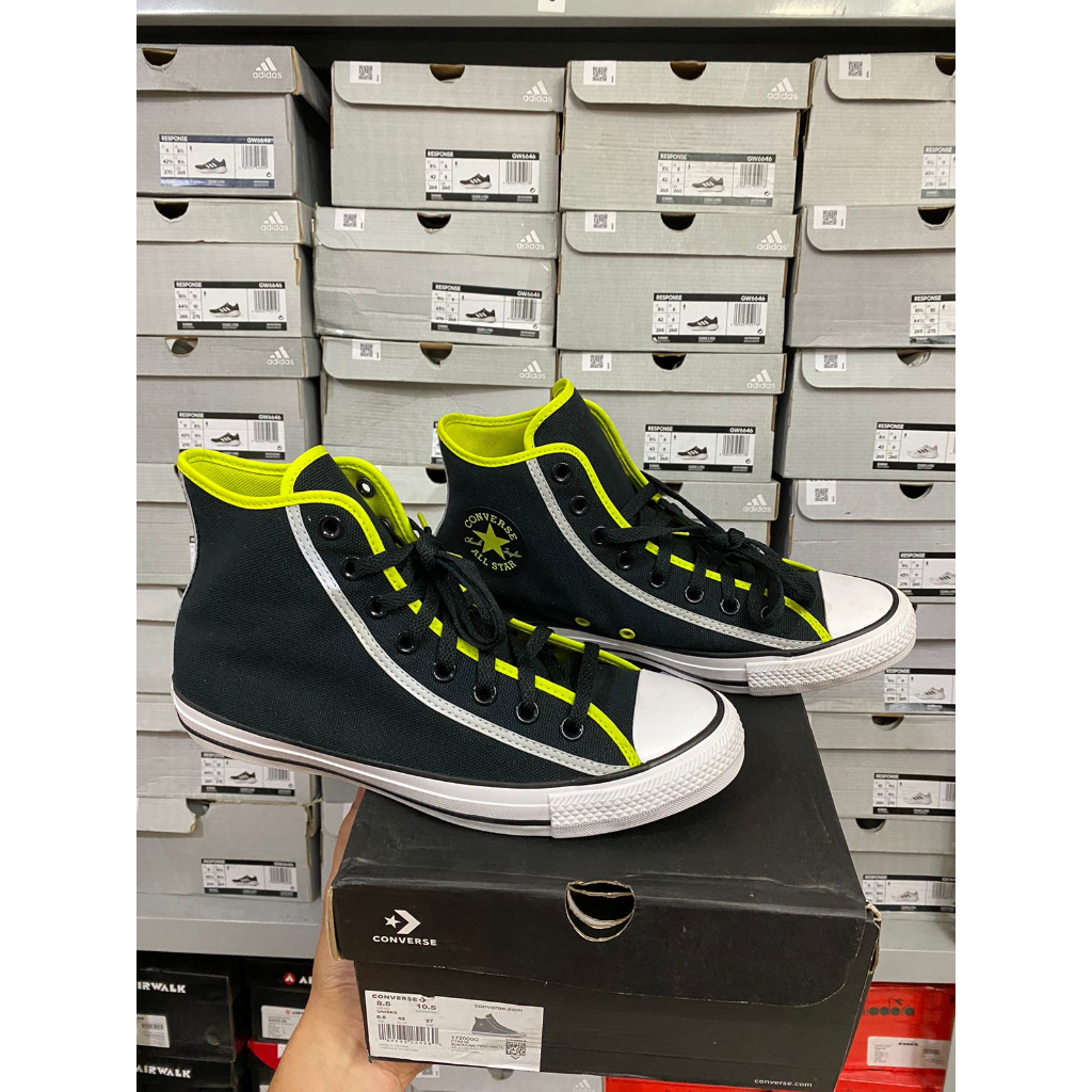 Converse Chuck Taylor All Star Hi 172000C Black Lime Twist White