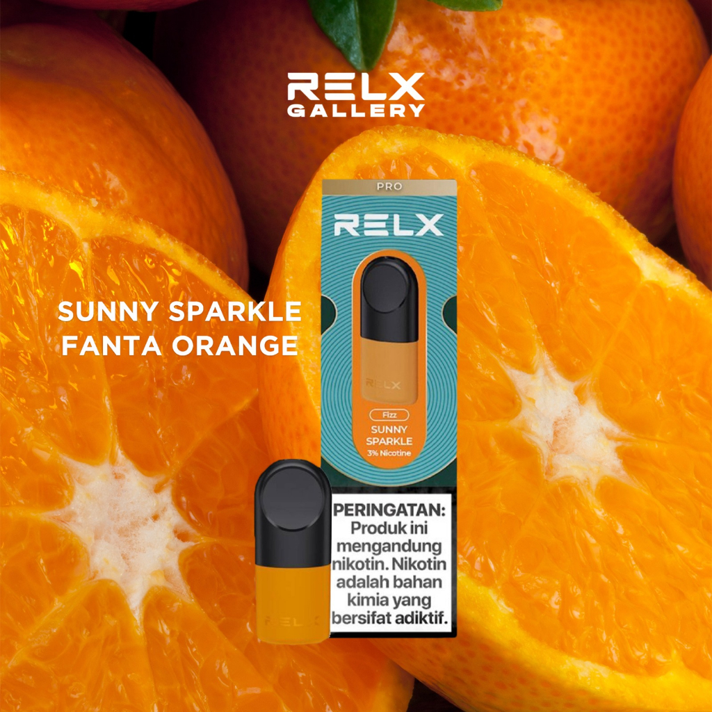 Relx Pod Pro Sunny Sparkle / Fanta Orange 1 Pack Isi 2