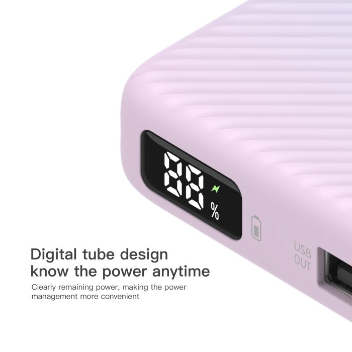 KIIP E48 Powerbank Fast Charging 10.000 mAh 20W - Mini &amp; Slim with Digital Tube Design - Garansi Resmi 1 Tahun