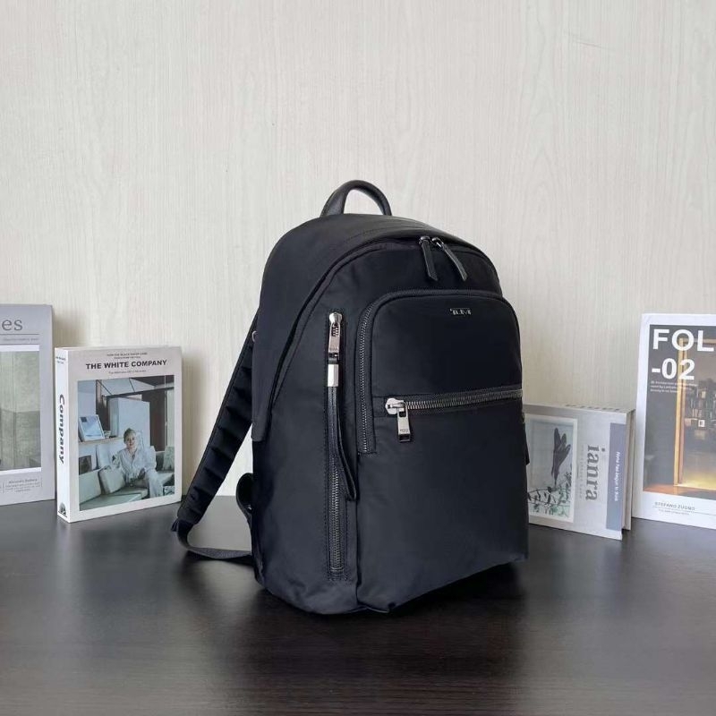 tas tumi voyageur halsey backpack hitam nylon ransel cewek tas laptop new p1shoes