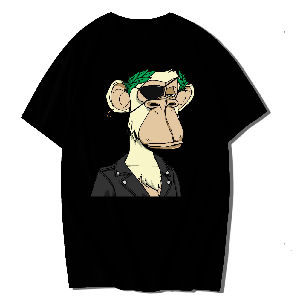 Oblong T-shirt nft BAYC / Kaos Nft APE007 Katun