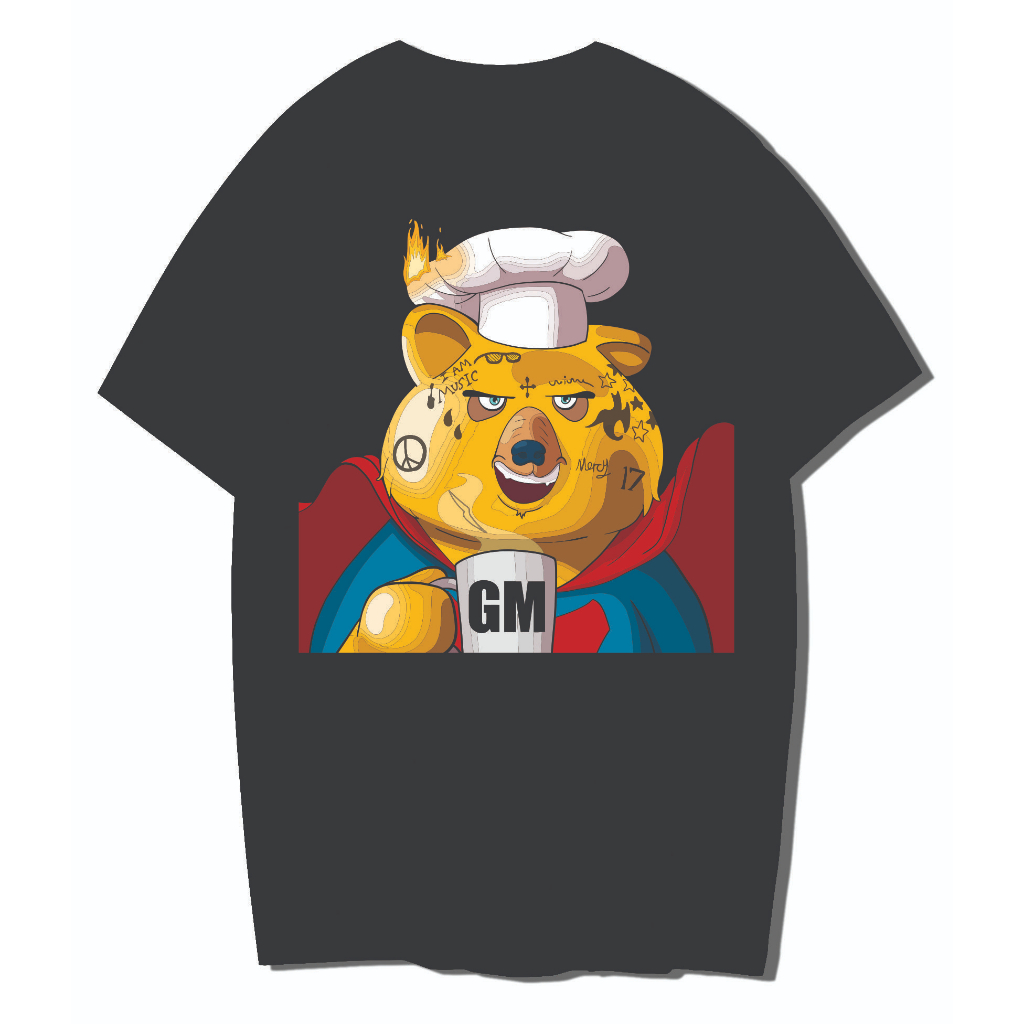 Oblong T-shirt nft BIGBEAR / Kaos Nft BIGBEAR005 Cotton