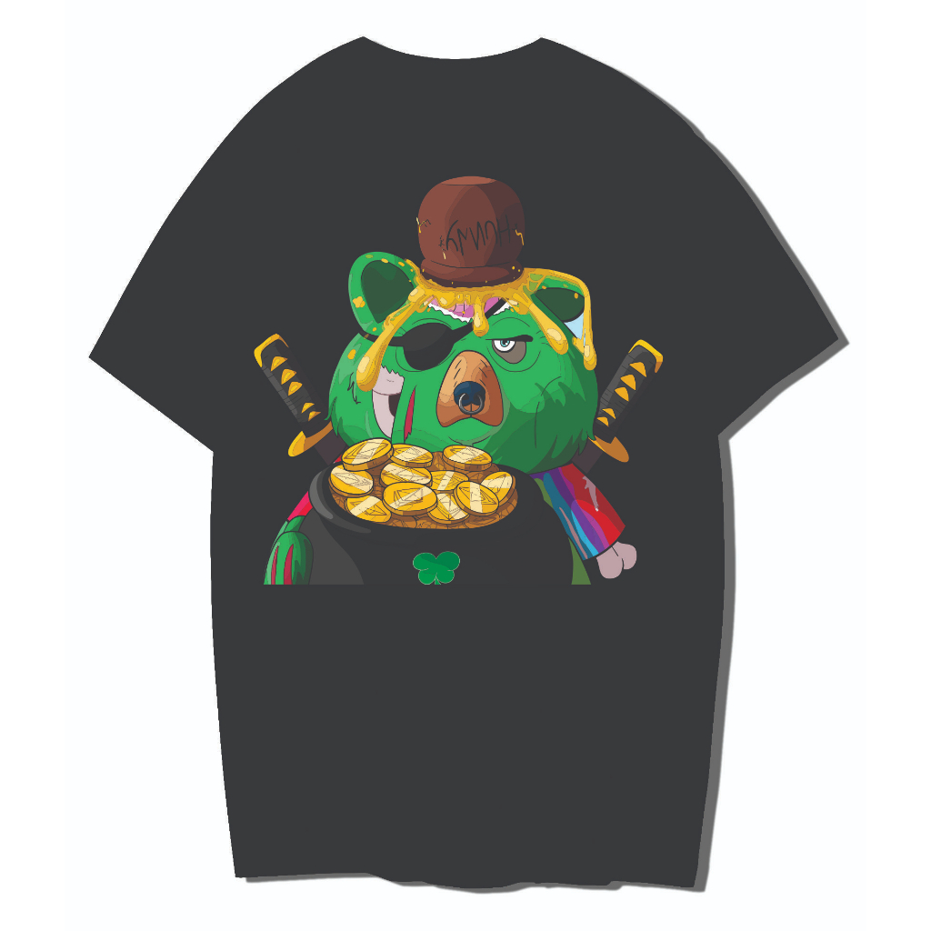 Oblong T-shirt nft BIGBEAR / Kaos Nft BIGBEAR007 Cotton