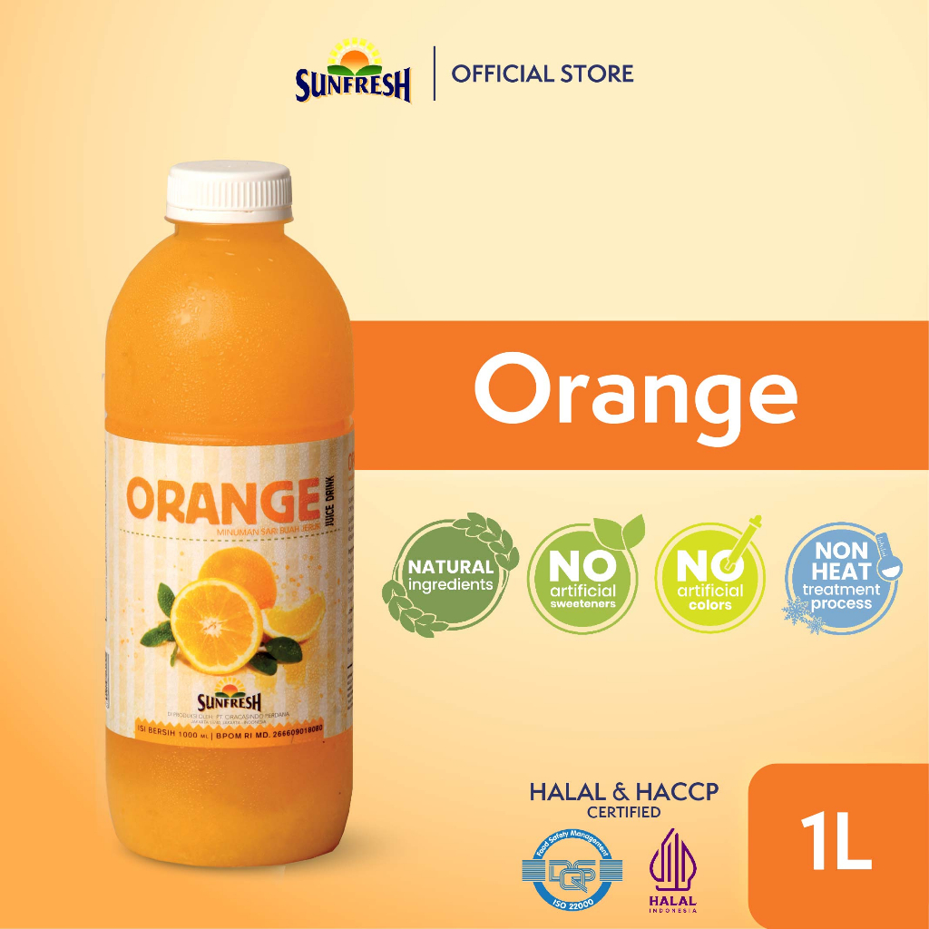 

Sunfresh Daily Orange Juice 1 Liter Mengandung Vitamin C - Jus Buah Jeruk Asli