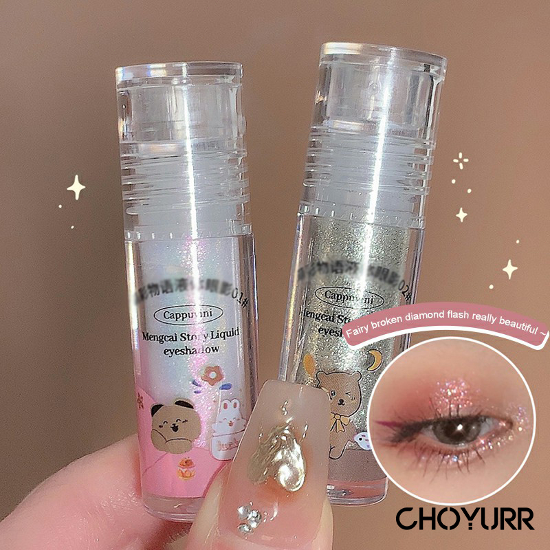 【COD】Flower Food Bear Lucu Liquid Chameleon Eyeshadow Giltter Tahan Lama Eyeshadow Cair Korean -CH