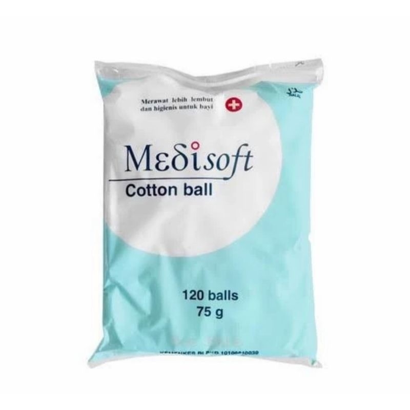 Medisoft Cotton Ball Kapas 120 ball 75gr Kapas Bola Bayi