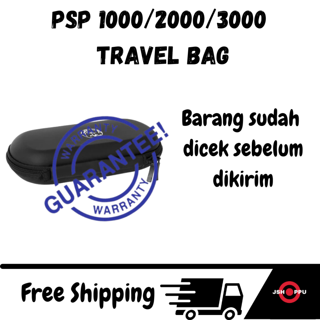 Tas PSP Airfoam Hard Pouch Pocket Dompet Case Travel Bag PSP 1000 2000 3000 Slim Dan Fat