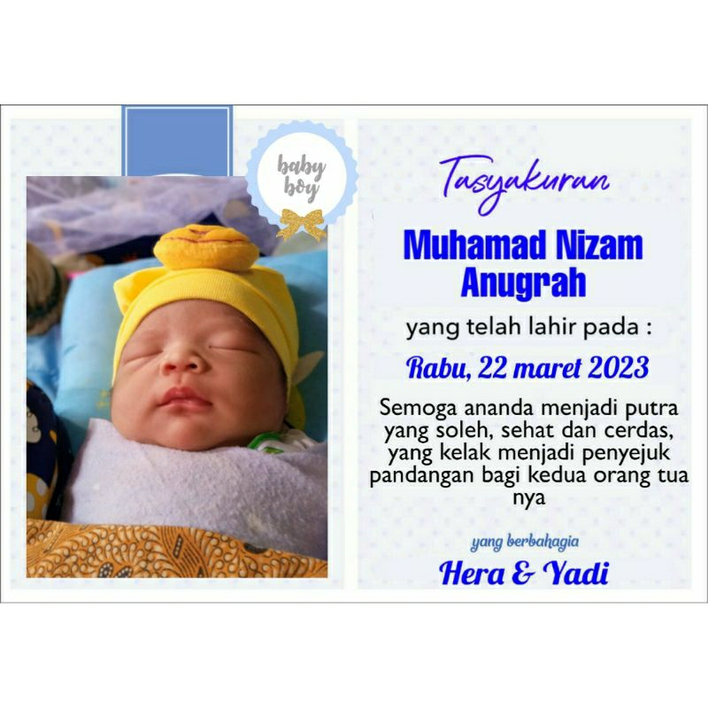 

STICKER TASYAKURAN AQIQAH/ STICKER TASYAKURAN KELAHIRAN ANAK